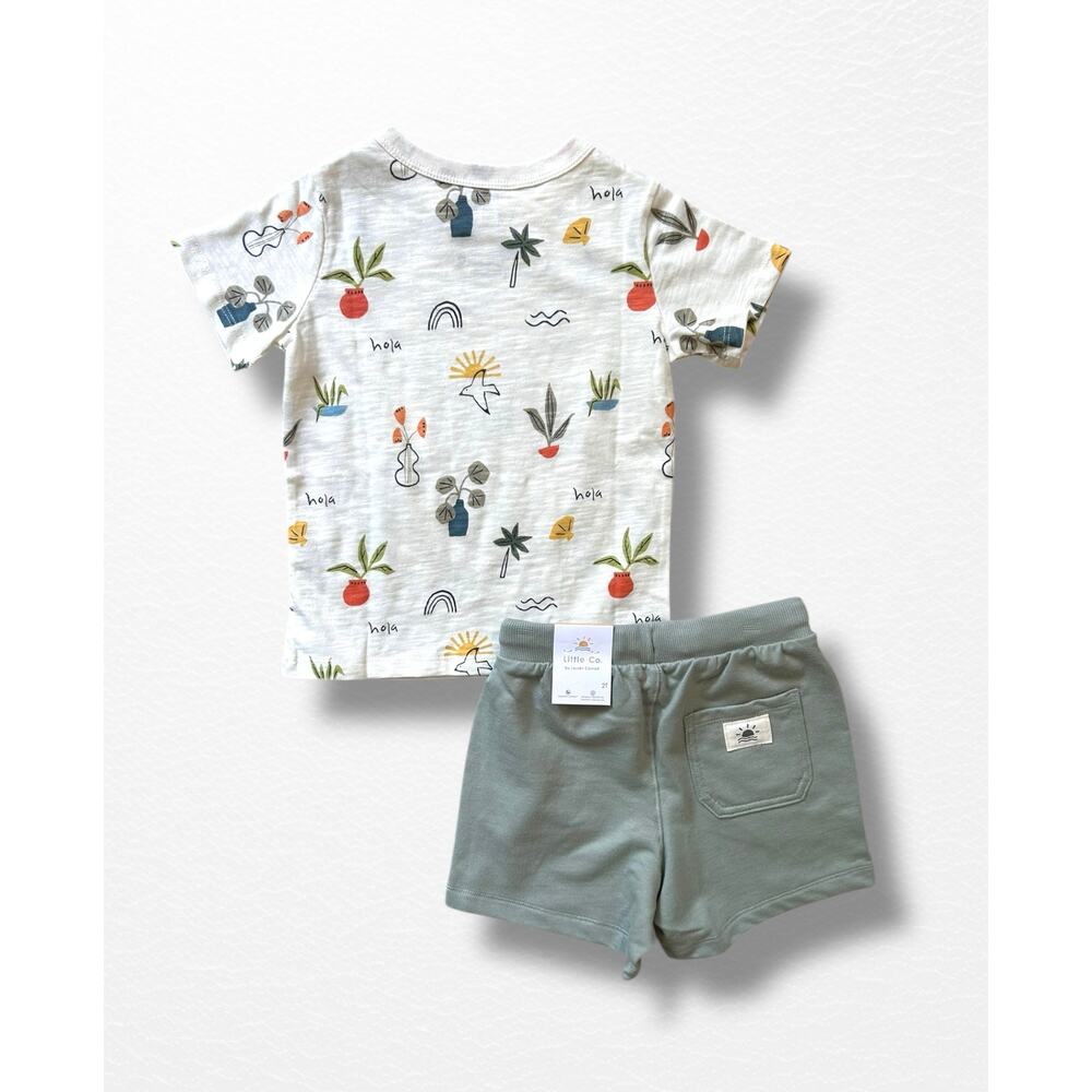 🌱 NWT Little Co. Organic Toddler Outfit, Size 2T - Picture 2 of 6